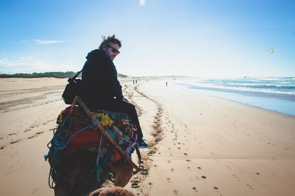 Dromedar reiten am Strand von Essouira | Berg- und Talfahrt