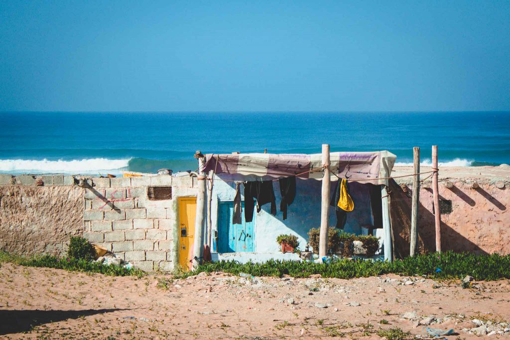Fischerort Sidi Toual, Hütte mit Meerblick im Sous-Massa Nationalpark | Berg- und Talfahrt